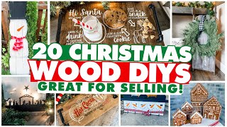 20 GENIUS amp SIMPLE Wood Christmas DIY Projects To Make  SELL this Holiday💰🌲 2024 [upl. by Einnahpets]