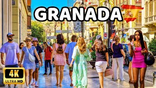 🇪🇦4K GRANADA  The Charming City of Andalucía Spain  City Centre Walking Tour [upl. by Lena44]