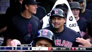 Cleveland Guardians 1B Josh Naylor hits home run vs Detroit Tigers [upl. by Borlow]