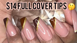 14 Full Coverage Nail Tips From Amazon  Modelones Acrylic Nail Tips Kit  Dupe [upl. by Armitage]