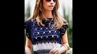 Женские Ажурные Летние Кофточки Крючком  2019  Womens Openwork Summer Blouses Crochet [upl. by Antin]