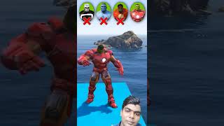 RED HULK AS CHAINSAW MAN VS ALL MONSTER HULK hulk shorts ragdolls redhulk captainamerica [upl. by Marigolda664]