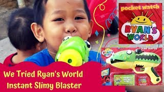 Ryans World Toys  Instant Slimy Blaster [upl. by Enoob772]