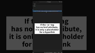 anchor tag in html html shorts ytshorts [upl. by Duomham]