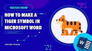 How to make a Tiger Symbol in Microsoft Word [upl. by Jaunita]