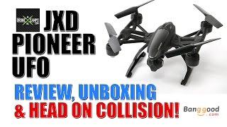 JXD PIONEER UFO  Complete Review amp Head On Collision [upl. by Fisch358]