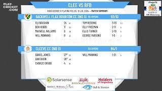 Cleeve CC 2nd XI v Backwell Flax Bourton CC 2nd XI [upl. by Yngad]