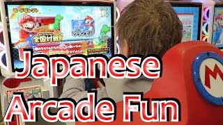 Japanese Arcade With Mario Kart Fishing Game And Claw Machines [upl. by Lindholm]