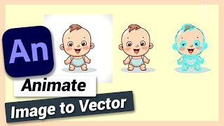 Convert Image to Vector Art  Adobe Animate CC Tutorial [upl. by Ynes]