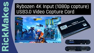 Rybozen 4K Input 1080p capture USB30 Video Capture Card [upl. by Aivatnwahs405]