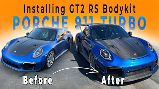 PORSCHE TURBO  GT2RS CONVERSION INCREDIBLE CAR BUILD TRANSFORMATION [upl. by Anora]