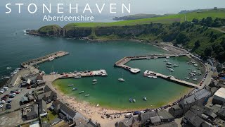 Stonehaven Aberdeenshire  East Coast of Scotland DJI Mini 3 Pro Footage 4K [upl. by Ahsiekar444]