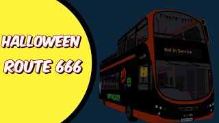 Roblox Canterbury amp District Bus Simulator V41 Route 666 HALLOWEEN [upl. by Martin]