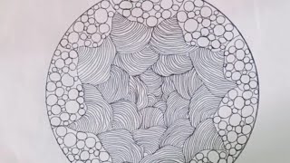 Zentangle for beginnersZentangle patterns step by stepDoodlesZentangle🧡📝Viralvideo trending👏👌✨️ [upl. by Mcnamee]