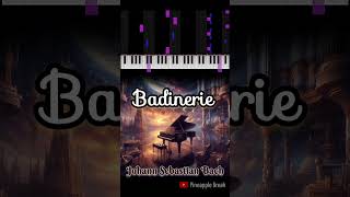 Badinerie  orchestral suite no 2 in B minor  BWV 1067  Badinerie Bach pianotutorial [upl. by Nodnas]