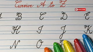 Cursive Writing A to Z  Capital Letters Alphabets Practice  Cursive Handwriting for Beginners [upl. by Nonnaihr563]