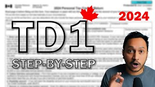 HOW TO Fill a TD1 Form  Canada 2024 [upl. by Cida]