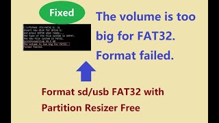 Fix The Volume is Too Big for Fat32 format failed Windows 11 10 [upl. by Hillinck444]