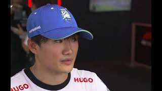 Yuki Tsunoda Post Race Interview  Very Happy After P9 Finish in the Hungarian Grand Prix 2024 [upl. by Elmira]