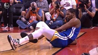 Kevin Durant ACHILLES INJURY  Game 5  Warriors vs Raptors  2019 NBA Finals [upl. by Rape760]