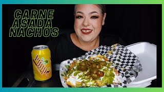 Carne Asada Nachos Mukbang [upl. by Aulea661]