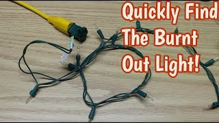 HOW TO EASILY FIND BAD CHRISTMAS LIGHT BULBS using a non contact voltage tester [upl. by Zoubek]