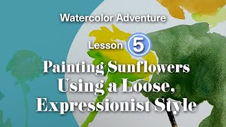 Painting Sunflowers Using a Loose Expressionist Style [upl. by Gnohp]