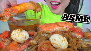 ASMR SEAFOOD BOIL SATISFYING EATING SOUNDS NO TALKING  SASASMR [upl. by Erasmo10]