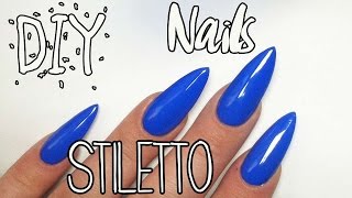 How I Do My Stiletto Acrylic Nails  Step by Step Tutorial [upl. by Ahsinned774]