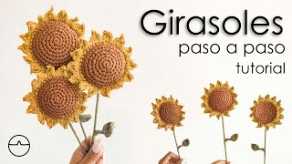 GIRASOLES  a Crochet  PASO A PASO desde 0 tutorial  BellotaArte [upl. by Snook282]