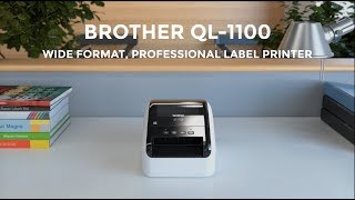 Brother QL1110NWB Wide Format Wireless Postage amp Barcode Professional Thermal Label Printer [upl. by Seitz959]