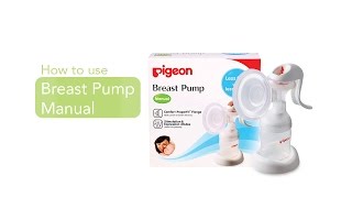 How to use Pigeon Breast Pump Manual [upl. by Ettelohcin]