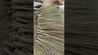 Easy technique to Make stick broom  Broom Making  Coconut stick Broom shortsvideo shorts [upl. by Cut954]