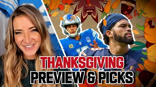 NFL Thanksgiving Day Preview amp Picks With A Very Special Guest 🏈🦃 [upl. by Nnayllehs580]