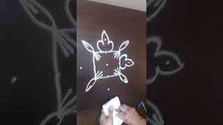 5x1 simple and small rangoli rangoli dotted rangolidesigns [upl. by Geof]