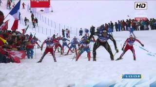 Mens 30 Km Skiathlon Val di Fiemme 2013  Incredible Dario Cologna [upl. by Ahsiekat]