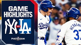 Yankees vs Dodgers World Series Game 2 Highlights 102624  MLB Highlights [upl. by Bracci]