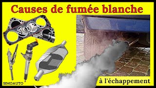 Les causes des fumée blanche à léchappement de votre véhicule  SIMOAUTO [upl. by Rehsu]