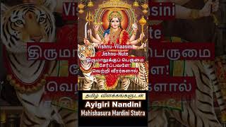 Ayigiri nandini  Mahishasura Mardini Stotram  Singer Priyanka  with Tamil meaning [upl. by Alekram]