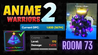 Getting Cosmic Villain  Attempting room 75 on  Anime Warriors 2  Roblox [upl. by Yelena752]