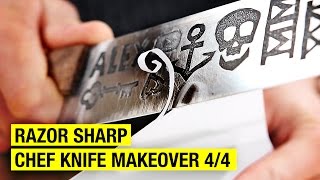 How to Sharpen a Chef Knife  Chef Knife Makeover 44 [upl. by Schlessel]