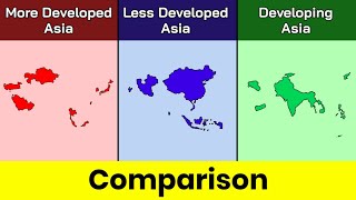 More developed Asia vs Less Developed Asia vs Developing Asia  Asia  Comparison  Data Duck 2o [upl. by Kleon]