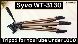 Syvo wt 3130 aluminium tripod review in HindiBest tripod for YouTube videos Under 1000 [upl. by Nanni]