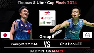 🔴LIVE SCORE  Kento MOMOTA JPN vs Chia Hao Lee TPE  Badminton Thomas Cup Finals 2024 [upl. by Westbrooke]