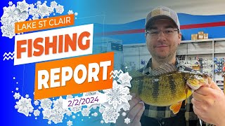 Lake St Clair Ice Fishing Report 222024 [upl. by Quill]