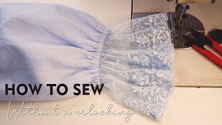 How To Sew Lace Ruffle Sleeve Without Overlocking Neatly Sewing Technique For Beginners [upl. by Peta]