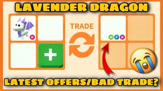 11 NEW OFFERS FOR LAVENDER DRAGON ARE THEY LOSE SO MUCH VALUE NOW😭😭 Rich Servers Adopt me [upl. by Munsey]