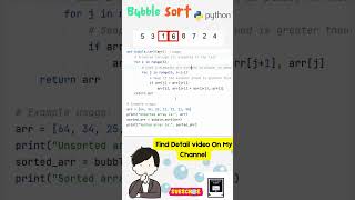 quotBubble Sort Explained in Python 🔄  Master Sorting Algorithmsquot [upl. by Akiemaj543]