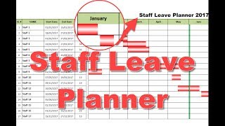 Gant Chart  Staff Leave Planner  Project planner [upl. by Ateekal]