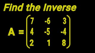 Inverse of a 3x3 Matrix  THE SIMPLE WAY [upl. by Assiroc]